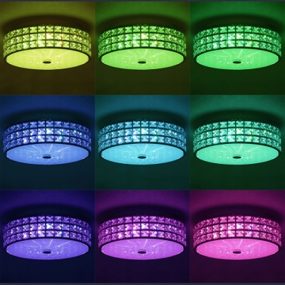 Citilux Портал CL32413G1 LED RGB Люстра хрустальная с пультом Хром