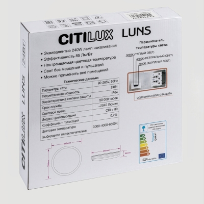 Citilux LUNS CL711021V LED Светильник влагозащищённый Чёрный