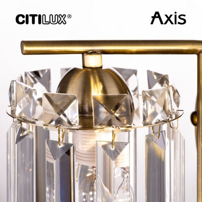 Citilux AXIS CL313413 Бра хрустальное с выключателем Бронза