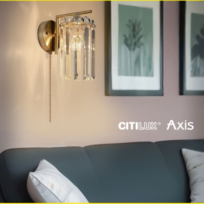 Citilux AXIS CL313413 Бра хрустальное с выключателем Бронза