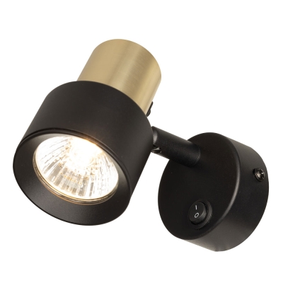 Citilux SAT CL505611 Спот поворотный с выключателем Чёрный+Золото