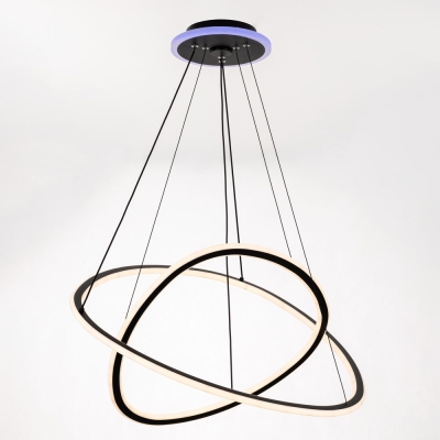 Citilux ТRIO CL215B061E LED Люстра подвесная с пультом Чёрная