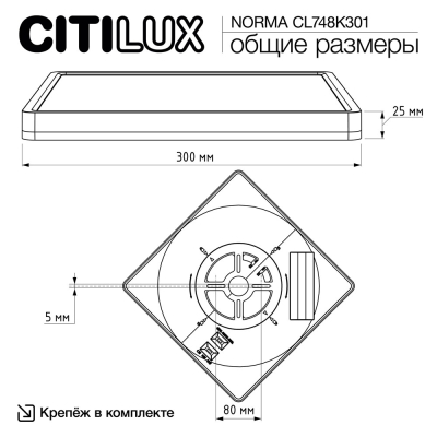 Citilux NORMA CL748K301 LED Светильник с подсветкой Чёрный