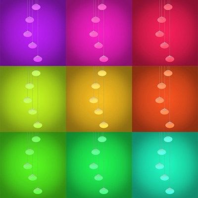 Citilux ATMAN SMART CL226A051 LED RGB Умная каскадная люстра Матовый Хром