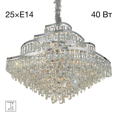 Citilux NAIAD CL315191 Люстра хрустальная подвесная Хром