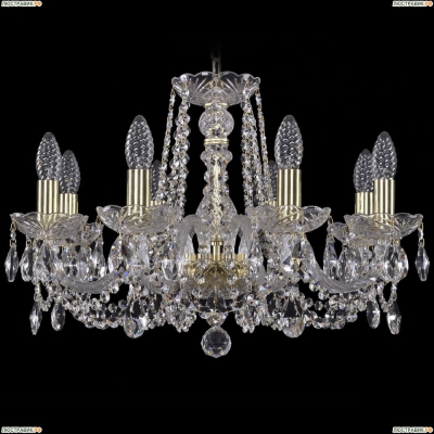 Люстра 1402/8/195/G ★Bohemia Ivele Crystal, Золото► — Купить▼