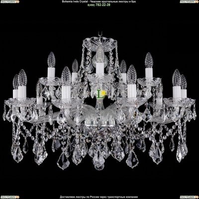 Люстра 1413/10+5/300/Ni/Leafs ★Bohemia Ivele Crystal, Никель► — Купить▼