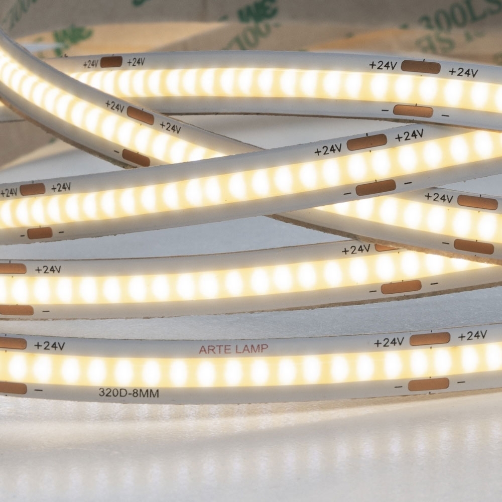5М. Светодиодная Лента Белого Цвета 4000К, 10W, 24V, Ip20 A2432008-02-4K ★ Arte lamp — купить в интернет магазине ЛЮСТРАВИК☀