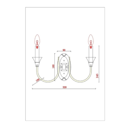 Бра A4094AP-2WH ★ Arte lamp — купить в интернет магазине ЛЮСТРАВИК☀