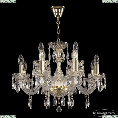 Люстра 117/8+4/195 G ★ Bohemia Ivele Crystal — купить в интернет магазине «Люстравик»☀