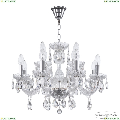 Люстра 117/8+4/195 Ni ★ Bohemia Ivele Crystal — купить в интернет магазине «Люстравик»☀