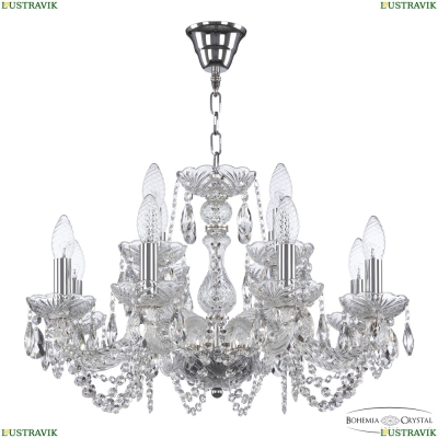Люстра 119/8+4/200 Ni ★ Bohemia Ivele Crystal — купить в интернет магазине «Люстравик»☀