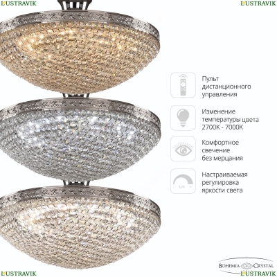 Люстра 19321/45IV/LED-DIM Ni ★ Bohemia Ivele Crystal — купить в интернет магазине «Люстравик»☀
