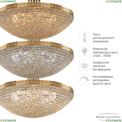 Люстра 19321/55IV/LED-DIM G ★ Bohemia Ivele Crystal — купить в интернет магазине «Люстравик»☀