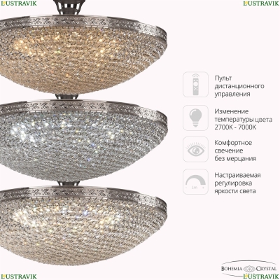 Люстра 19321/55IV/LED-DIM Ni ★ Bohemia Ivele Crystal — купить в интернет магазине «Люстравик»☀