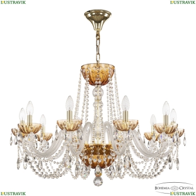 Люстра 5402/10/300 G Amber/M-1H ★ Bohemia Ivele Crystal — купить в интернет магазине «Люстравик»☀