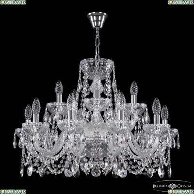 Люстра 5402/10+5/240 Ni Clear/M-1G ★ Bohemia Ivele Crystal — купить в интернет магазине «Люстравик»☀