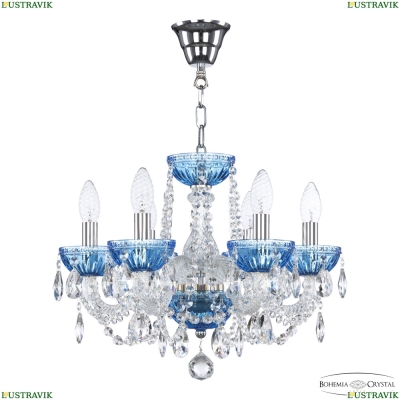 Люстра 5402/6/141 Ni Aquamarine/M-1G ★ Bohemia Ivele Crystal — купить в интернет магазине «Люстравик»☀