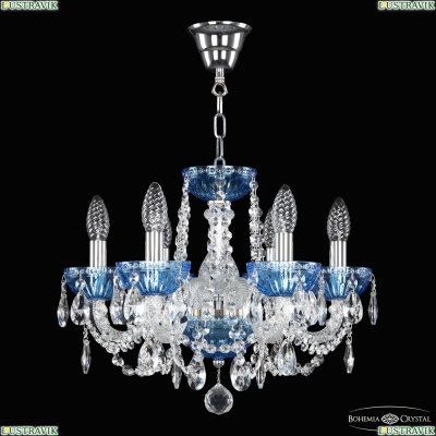 Люстра 5402/6/141 Ni Aquamarine/M-1G ★ Bohemia Ivele Crystal — купить в интернет магазине «Люстравик»☀