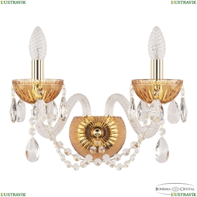 Бра 5402B/2/165 G Amber/M-1G ★ Bohemia Ivele Crystal — купить в интернет магазине «Люстравик»☀