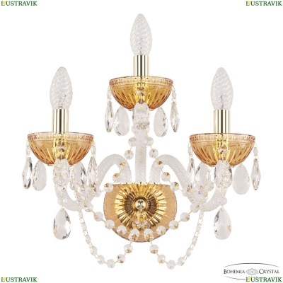 Бра 5402B/2+1/165 G Amber/M-1G ★ Bohemia Ivele Crystal — купить в интернет магазине «Люстравик»☀