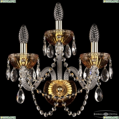 Бра 5402B/2+1/165 G Amber/M-1G ★ Bohemia Ivele Crystal — купить в интернет магазине «Люстравик»☀