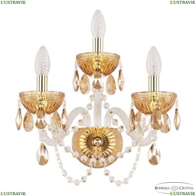 Бра 5402B/2+1/165 G Amber/M-1G K721 ★ Bohemia Ivele Crystal — купить в интернет магазине «Люстравик»☀