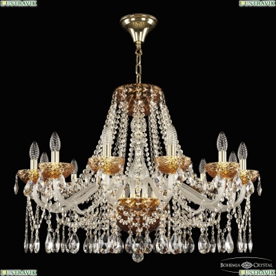 Люстра 5413/12/300 G Amber/M-1F ★ Bohemia Ivele Crystal — купить в интернет магазине «Люстравик»☀