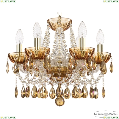 Люстра 5413/6/141 G Amber/M-1H K777 ★ Bohemia Ivele Crystal — купить в интернет магазине «Люстравик»☀