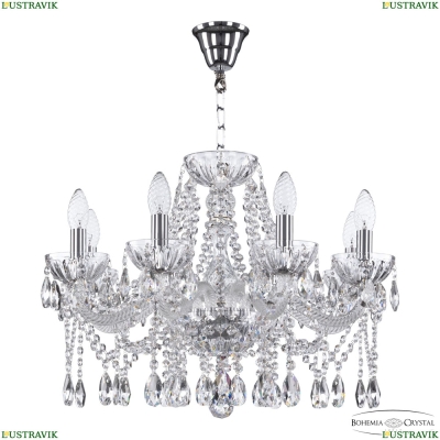 Люстра 5413/8/200 Ni Clear/M-1H ★ Bohemia Ivele Crystal — купить в интернет магазине «Люстравик»☀