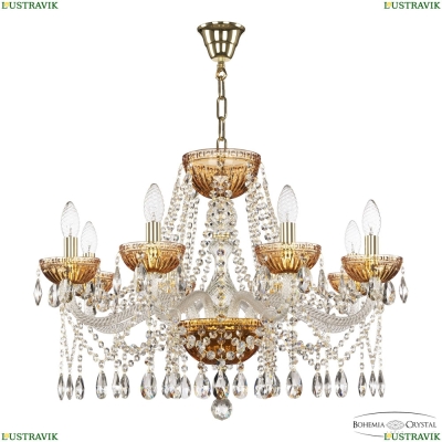 Люстра 5413/8/240 G Amber/M-1G ★ Bohemia Ivele Crystal — купить в интернет магазине «Люстравик»☀