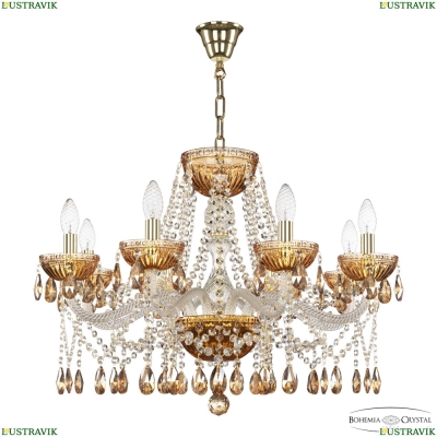 Люстра 5413/8/240 G Amber/M-1G K721 ★ Bohemia Ivele Crystal — купить в интернет магазине «Люстравик»☀