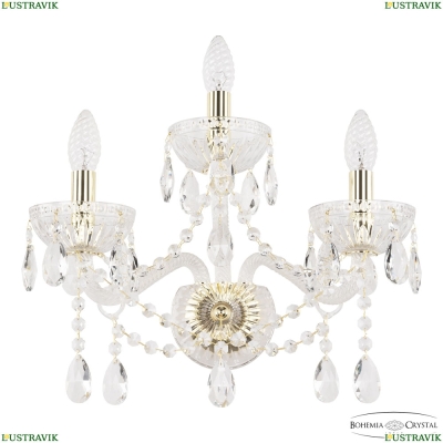 Бра 5413B/2+1/165 G Clear/M-1G ★ Bohemia Ivele Crystal — купить в интернет магазине «Люстравик»☀