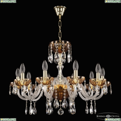Люстра 5417/10/240 G Amber/M-1H ★ Bohemia Ivele Crystal — купить в интернет магазине «Люстравик»☀