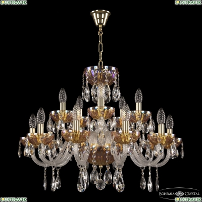 Люстра 5417/10+5/240 G Shampan/M-1H ★ Bohemia Ivele Crystal — купить в интернет магазине «Люстравик»☀