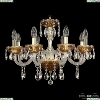Люстра 5417/8/195 G Amber/M-1G ★ Bohemia Ivele Crystal — купить в интернет магазине «Люстравик»☀
