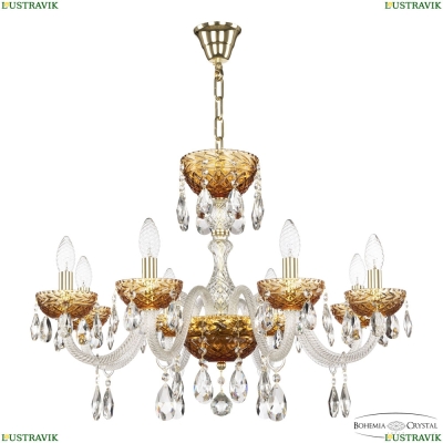 Люстра 5417/8/240 G Amber/M-1F ★ Bohemia Ivele Crystal — купить в интернет магазине «Люстравик»☀
