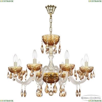 Люстра 5417/8/240 G Amber/M-1F K721 ★ Bohemia Ivele Crystal — купить в интернет магазине «Люстравик»☀