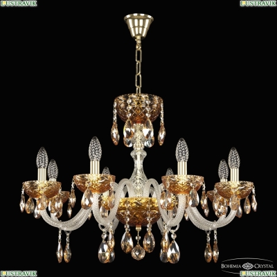 Люстра 5417/8/240 G Amber/M-1F K721 ★ Bohemia Ivele Crystal — купить в интернет магазине «Люстравик»☀