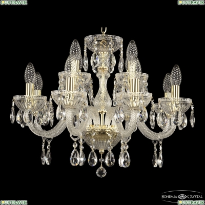 Люстра 5417/8+4/195 G Clear/M-1G ★ Bohemia Ivele Crystal — купить в интернет магазине «Люстравик»☀