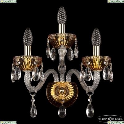 Бра 5417B/2+1/165 G Amber/M-1G ★ Bohemia Ivele Crystal — купить в интернет магазине «Люстравик»☀