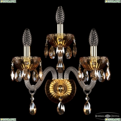 Бра 5417B/2+1/165 G Amber/M-1G K721 ★ Bohemia Ivele Crystal — купить в интернет магазине «Люстравик»☀