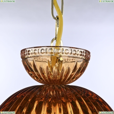 Подвесной Светильник 5478/22 G Amber/M-1G Leafs ★ Bohemia Ivele Crystal — купить в интернет магазине «Люстравик»☀