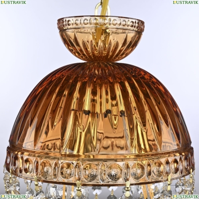 Подвесной Светильник 5478/22 G Amber/M-1G Leafs ★ Bohemia Ivele Crystal — купить в интернет магазине «Люстравик»☀