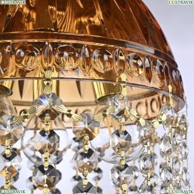 Подвесной Светильник 5478/22 G Amber/M-1G Leafs ★ Bohemia Ivele Crystal — купить в интернет магазине «Люстравик»☀