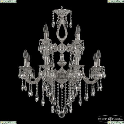 Люстра 71301/8+4/210 B NW ★ Bohemia Ivele Crystal — купить в интернет магазине «Люстравик»☀