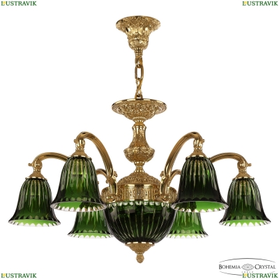 Люстра 72209P/6/175 G P2 D Clear-Green/H-1K ★ Bohemia Ivele Crystal — купить в интернет магазине «Люстравик»☀