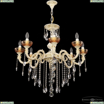 Люстра AL79101/8/250 B WMG P Amber/M-1F ★ Bohemia Ivele Crystal — купить в интернет магазине «Люстравик»☀