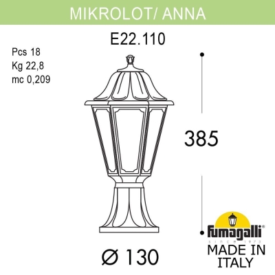 Светильник E22.110.000.AXF1R ★ Fumagalli — купить в интернет магазине ЛЮСТРАВИК☀