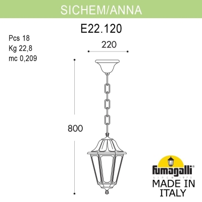 Светильник E22.120.000.AXF1R ★ Fumagalli — купить в интернет магазине ЛЮСТРАВИК☀